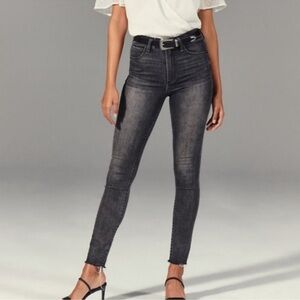 Abercrombie High Rise Super Skinny Gray Black Jean 8R /29